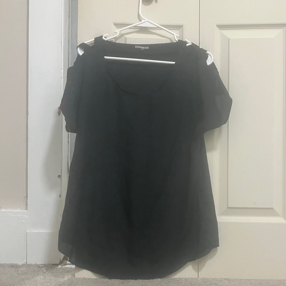 Express Women's Elegant Black Blouse